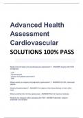 2024 Latest Advanced Health Assessment Cardiovascular SOLUTIONS 100&percnt; PASS