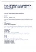 NSCA CSCS EXAM 2023-2024 REVIEW QUESTIONS AND ANSWER 100&percnt; ACCURATE&excl;