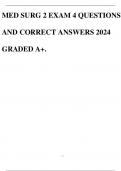 MED SURG 2 EXAM 4 QUESTIONS AND CORRECT ANSWERS 2024 GRADED A&plus;&period;