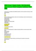 DDS Exam 3 Study Guide &vert; 326 Questions and Answers With Complete Solutions 2023-2024
