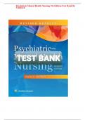 Psychiatric Mental Health Nursing 7th Edition Test Bank By Videbeck