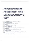 (2023-2024)Latest Advanced Health Assessment Final Exam SOLUTIONS 100%