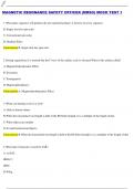 MAGNETIC RESONANCE SAFETY OFFICER &lpar;MRSO&rpar; MOCK TEST 1