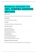 BEST REVIEW Dynatrace Associate Cert 100&percnt; VERIFIED ANSWERS  2023&sol;2024