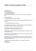 CAIB 1 CAIB 1 Practice Questions (100) And Answers