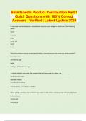Smartsheets Product Certification Part 1 Quiz &vert; Questions with 100&percnt; Correct Answers &vert; Verified &vert; Latest Update 2024
