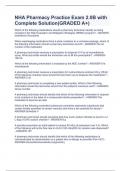 NHA Pharmacy Practice Exam 2&period;0B with Complete Solution&lpar;GRADED A&plus;&rpar;