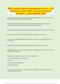 RN Concept Based Assessment Level 1 &vert; 95 Questions with 100&percnt; Correct Answers &vert; Verified &vert; Latest Update 2024