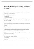 Neuro Medical-Surgical Nursing&comma; 7th Edition ch 43-44&comma; 47 Verified questions and answers 2023&sol;2024
