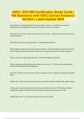 HVAC&colon; EPA 608 Certification Study Guide &vert; 100 Questions with 100&percnt; Correct Answers &vert; Verified &vert; Latest Update 2024