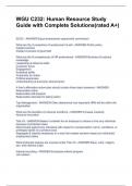 WGU C232&colon; Human Resource Study Guide with Complete Solutions&lpar;rated A&plus;&rpar;