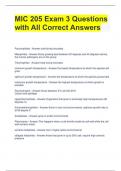MIC 205 Exam 3 Questions with All Correct Answers
