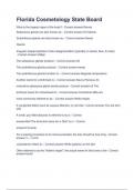 Florida Cosmetology State Board Exam Questions and Answers 2024