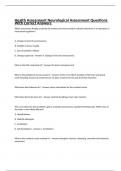 Health Assessment Neurological Assessment Questions With Correct Answers 
