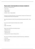 Neuro exam 3 test Questions & Answers Graded A+