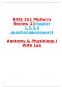 BIOS 251 Midterm Review 1(chapter 1,2,3,4 questions&answers)