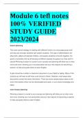 Module 6 tefl notes 100% VERIFIED  STUDY GUIDE  2023/2024