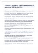 Petsmart Academy PREP Questions and Answers 100&percnt;&lpar;rated A&plus;&rpar;