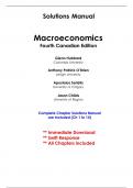 Solutions for Macroeconomics, 4th Canadian Edition by Hubbard (All Chapters included)