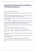 Splash Book Petsmart Exam Questions & Answers &lpar;Graded A&rpar;