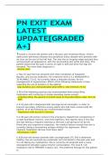 PN EXIT EXAM LATEST UPDATE[GRADED A+]