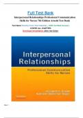 Test Bank for Interpersonal Relationships 7th Edition Professional Communication Skills for Nurses by Elizabeth Arnold 9780323242813 &vert; Complete Guide A&plus;
