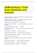 AAMI Anatomy 1 Final Exam Questions and Answers