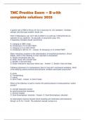 TMC Practice Exam &ndash; B with  complete solutions 2023