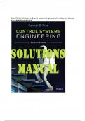 SOLUTIONS MANUAL for Control Systems Engineering 7th Edition by Norman