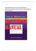 SOLUTIONS MANUAL for Excel Modeling in Corporate Finance 5th Edition by Craig Holden