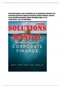 SOLUTIONS MANUAL for Fundamentals of Corporate Finance. 6th Canadian Edition by Brealey Richard