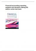 Test Bank Financial accounting reporting analysis and decision making 5th ed by carlon