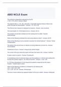 ABO NCLE Exam Questions and Answers