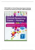 TEST BANK for Clinical Reasoning Cases in Nursing 7th Edition by Harding and Snyder