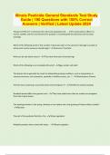 Illinois Pesticide General Standards Test Study Guide &vert; 190 Questions with 100&percnt; Correct Answers &vert; Verified &vert; Latest Update 2024