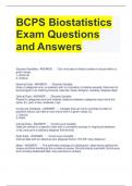 BCPS Biostatistics Exam Questions and Answers