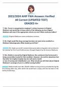 2023/2024 AHIP FWA Answers Verified All Correct (UPDATED TEST) GRADED A+  
