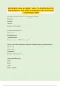 MICROBIOLOGY & PUBLIC HEALTH &lpar;GREEN PACOP&rpar; 300 Questions with 100&percnt; Correct Answers &vert; Verified &vert; Latest Update 2024 &vert; 63 Pages