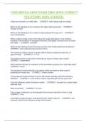 CWB METALLURGY EXAM Q&A WITH CORRECT  SOLUTIONS 100&percnt; VERIFIED&period;