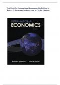 Test Bank for International Economics 5th Edition by Robert C. Feenstra (Author), Alan M. Taylor (Author)