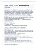 SAFe Agilist Exam &vert; with complete solution 