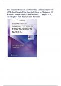 Test bank for Brunner and Suddarths Canadian Textbook of Medical-Surgical Nursing 4th Edition