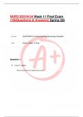 NURS 6501N-34 Week 11 Final Exam (100Questions & Answers) Spring Qtr
