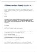 ATI Pharmacology Exam 2 Questions with Revised Answers 2023&period;