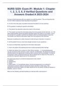 NURS 5220- Exam #1: Module 1: Chapter 1, 2, 3, 5, 6, 8 Verified Questions and Answers Graded A 2023-2024