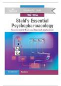 Test Bank For Stahl's Essential Psychopharmacology Neuroscientific Basis and Practical Applications 5th Edition||ISBN NO:10,110883857X||ISBN NO:13,978-1108838573||All Chapters||Complete Guide A+