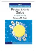 Prescriber&rsquo;s Guide&colon; Stahl's Essential Psychopharmacology &ndash; 7th Edition&comma; Stephen M&period; Stahl &vert; Complete Test Bank with Answers