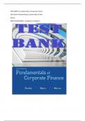 TEST BANK for Fundamentals of Corporate Finance 10th Edition 