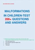 Malformations in children-test with 200&plus; Q&A 100&percnt; A&plus;&period;
