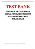 Guyton and Hall Textbook of  Medical Physiology 14th Edition  Test Bank by John E. Hall,  Michael E. Hall 